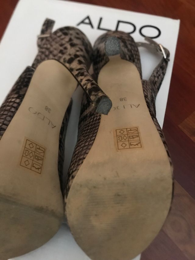 Zapatos tacón piel de serpiente con plataforma t38