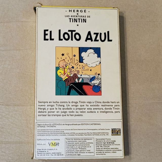PELÍCULAS TINTIN EN VHS