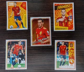 5 Cromos de Sergio Busquets 