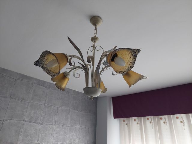 Lampara forja Blanca