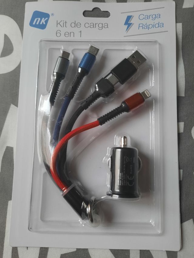 CARGADOR RAPIDO 6 EN 1 PARA COCHE