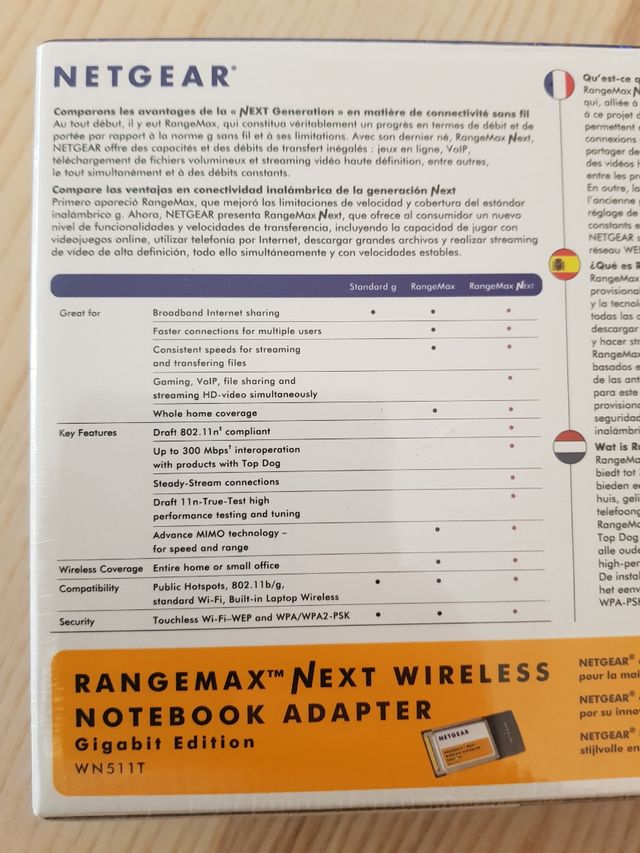 Tarjeta wifi inalámbrico portátil Netgear WN511T 