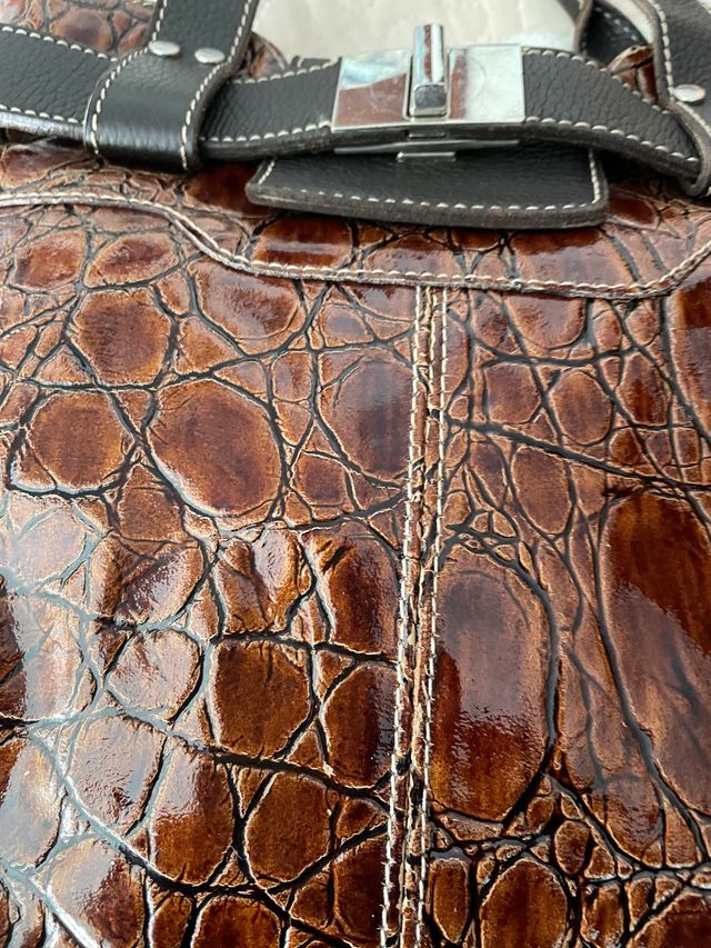 Bolso de mano marrón