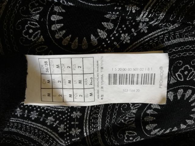 Vestido negro de invierno ajustado talla M Promod