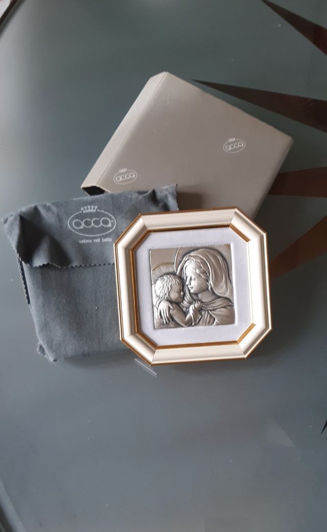 Quadretto argento "acca" Vintage 90s