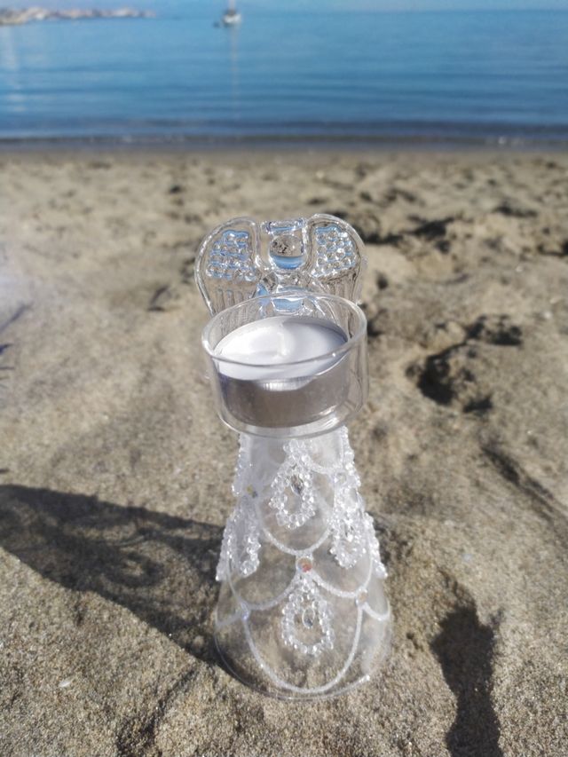 adorno navidad angel cristal regalo