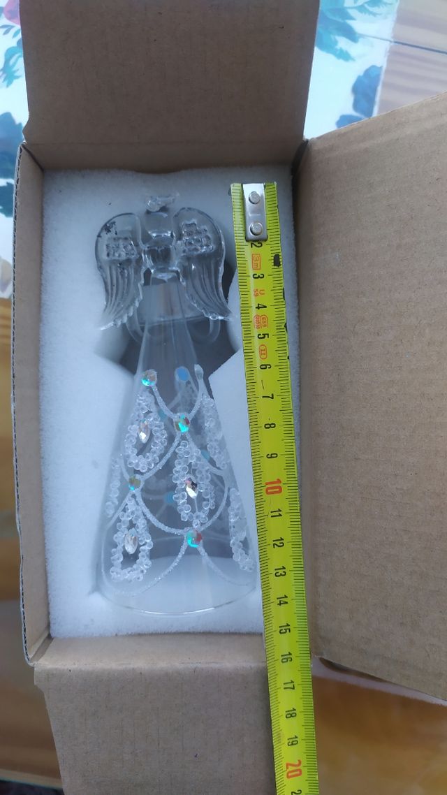 adorno navidad angel cristal regalo