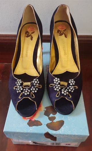 Zapatos peep toes ante Uda Medani