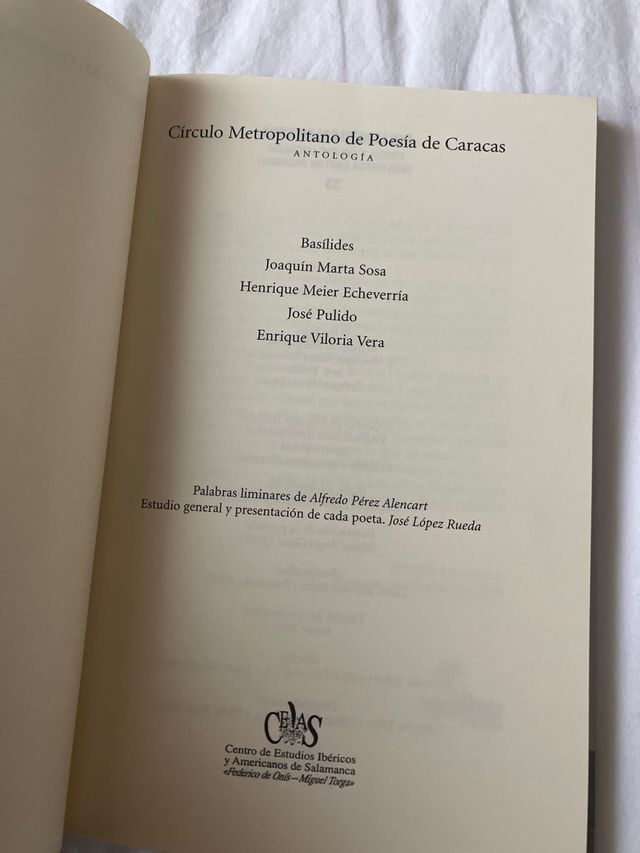 Círculo Metropolitano de Poesía de Caracas