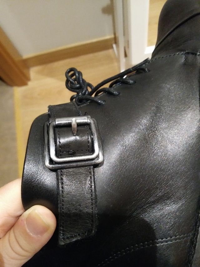 botines nuevos piel color negro