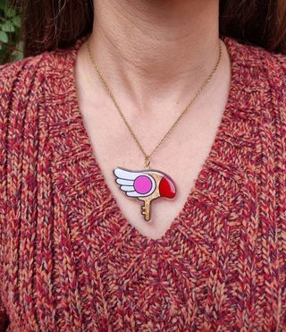 Bastón sello Sakura Card Captor collar o llavero