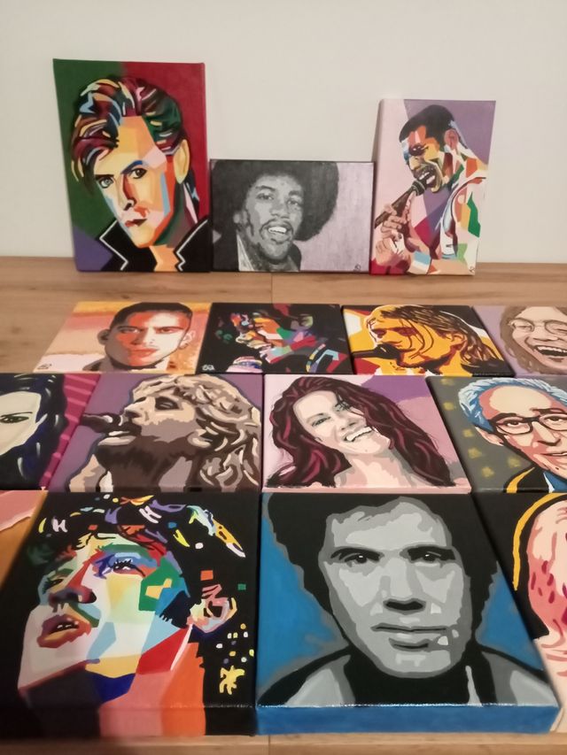 La tua foto dipinta su tela in stile popart