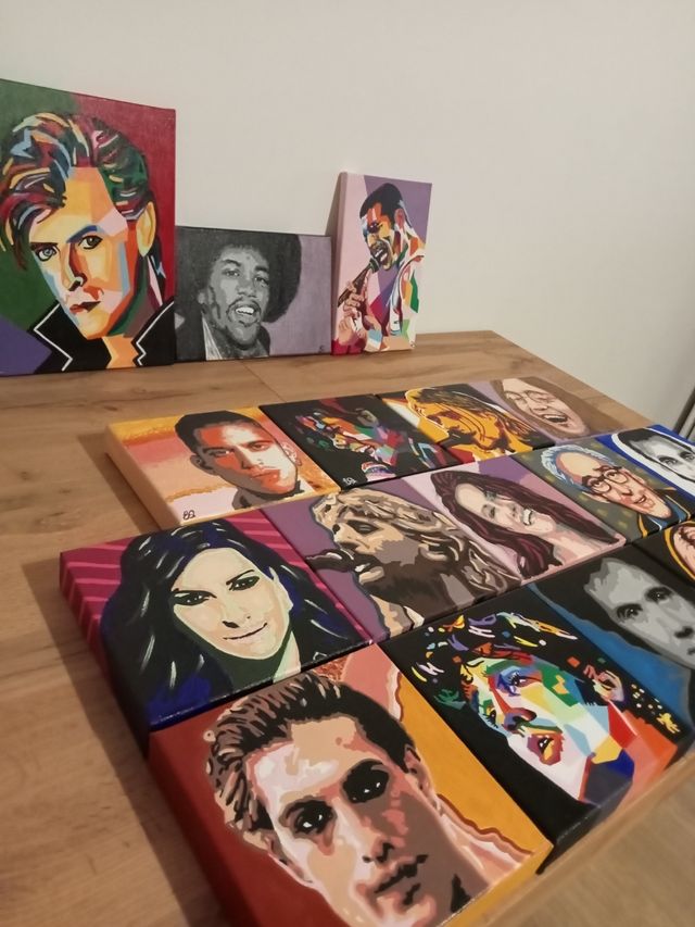La tua foto dipinta su tela in stile popart