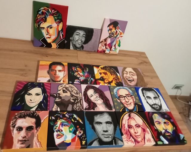La tua foto dipinta su tela in stile popart