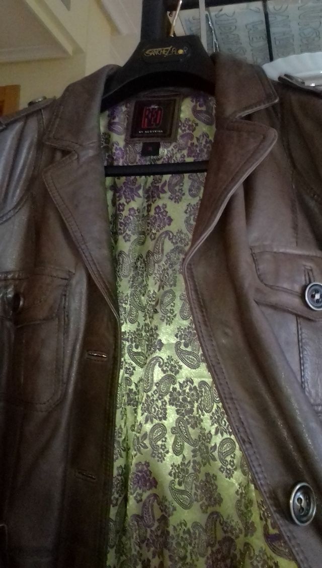 Abrigo largo cuero Redskins