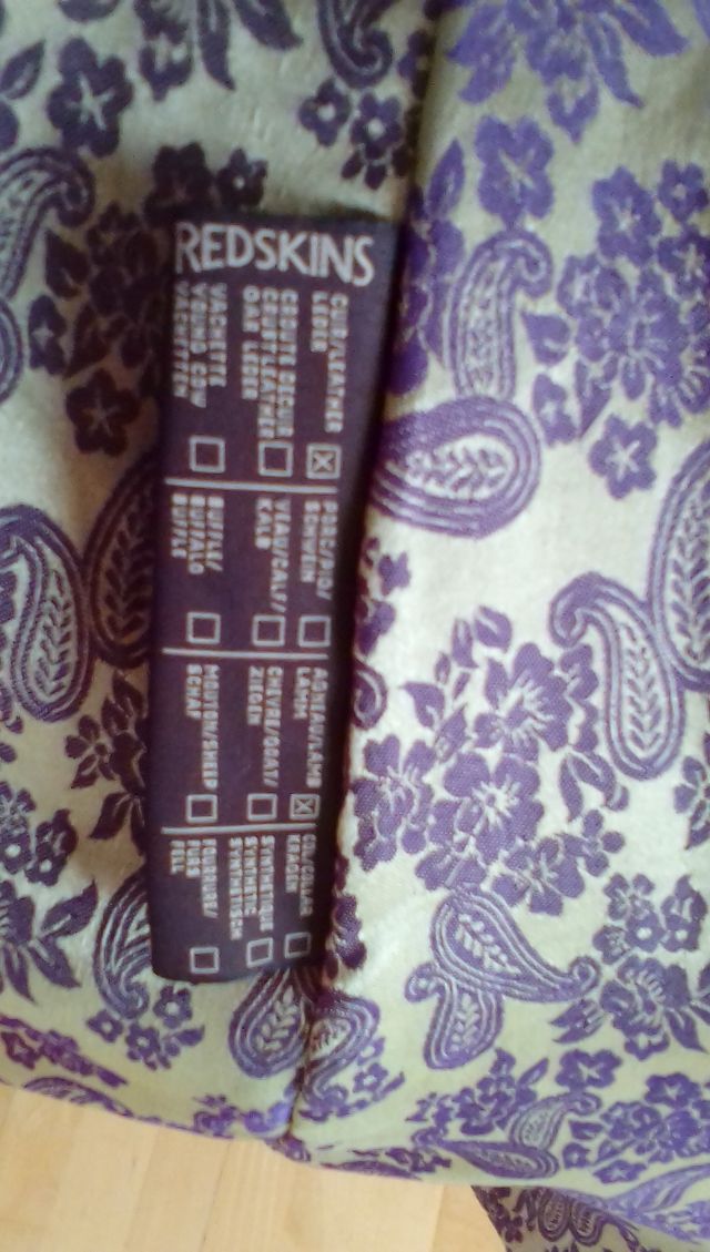 Abrigo largo cuero Redskins