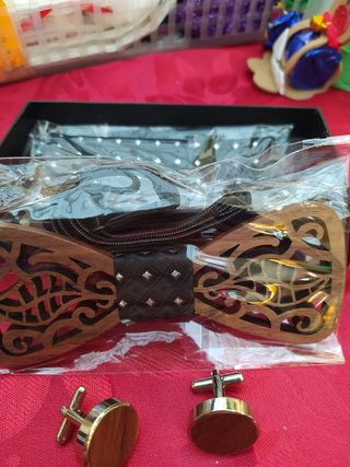 papillon  con gemelli e foulard scegline uno 