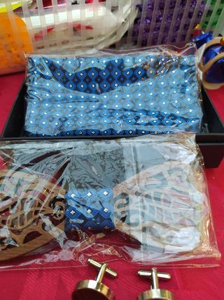 papillon  con gemelli e foulard scegline uno 