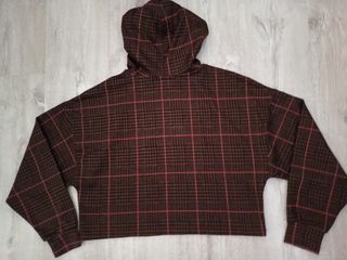 Jersey cuadros con capucha
