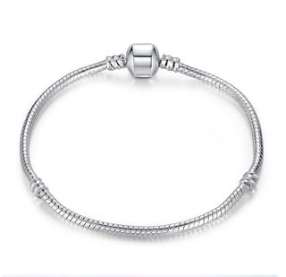 Pulsera para abalorios o charms baño de plata