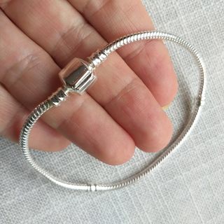Pulsera para abalorios o charms baño de plata