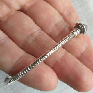 Pulsera para abalorios o charms baño de plata