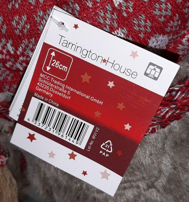 Pupazzo gufo di Natale altezza 26 cm nuovo