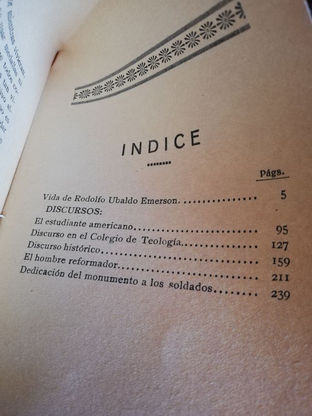 Vida y discursos Obras completas, Emerson, INTONSO