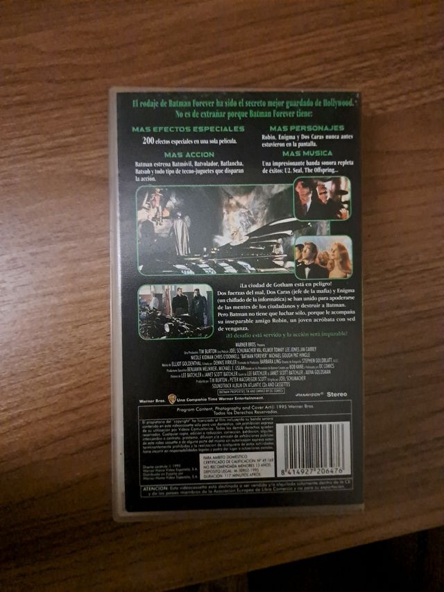 BATMAN FOREVER EN VHS