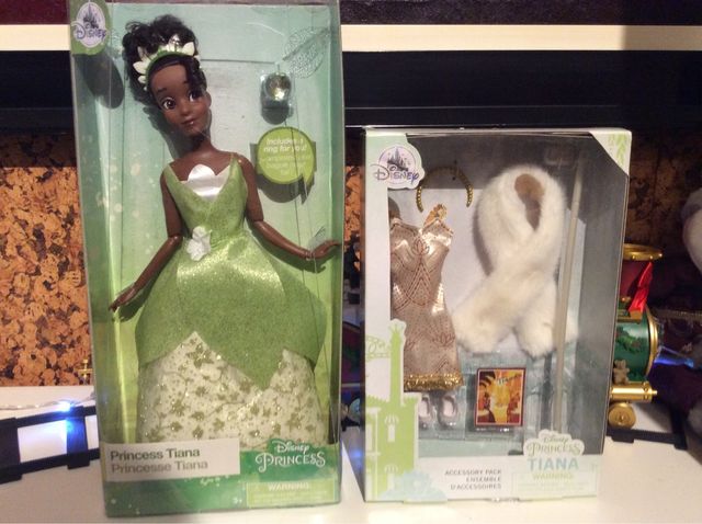 Conjunto de bonecas Disney Tiana+vestido