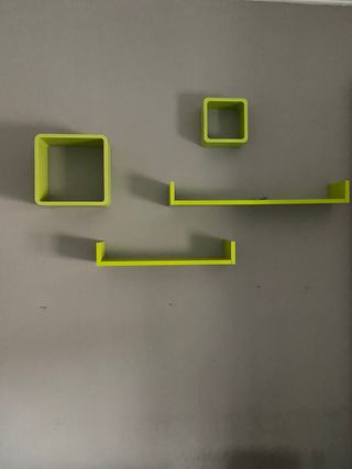 Mensole quadrate e a U - verde lime