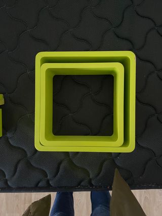 Mensole quadrate e a U - verde lime