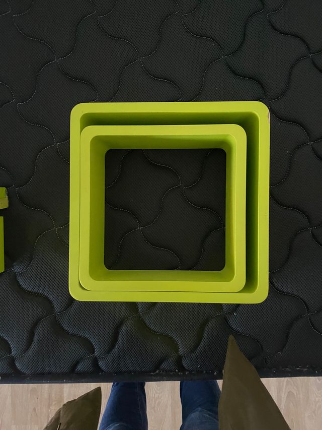 Mensole quadrate e a U - verde lime