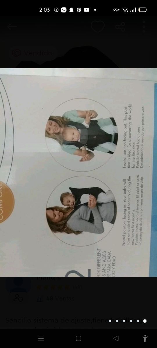 portabebes Molto ergonómica