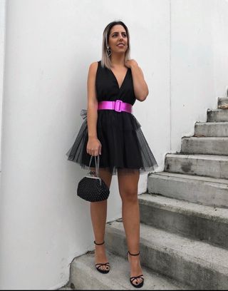 Vestido tul plumeti 