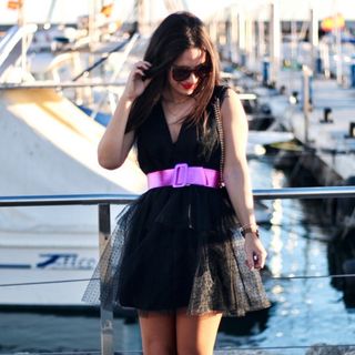 Vestido tul plumeti 