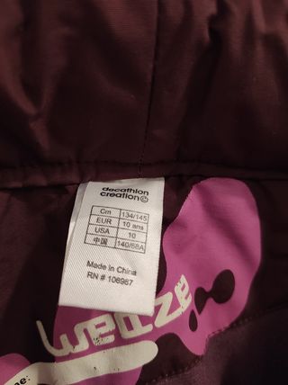 CONJUNTO DE ESQUIAR NIÑA