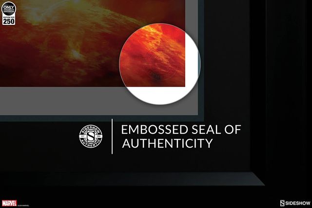 Thanos art print sideshow framed marvel 98/250