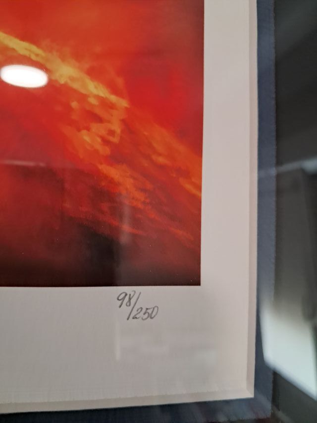 Thanos art print sideshow framed marvel 98/250