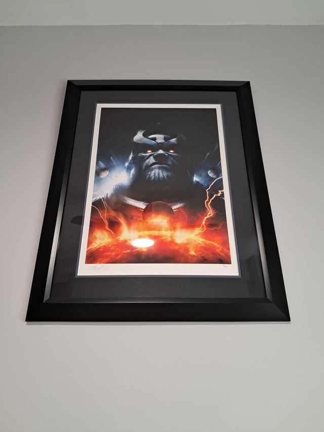 Thanos art print sideshow framed marvel 98/250