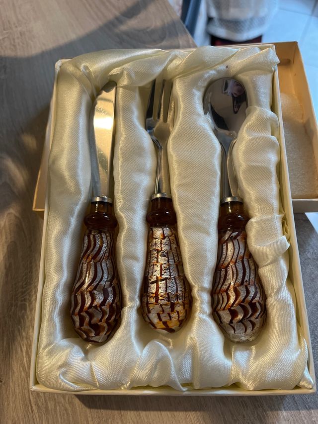 Set 6 pezzi posate da dessert + multiaccessori