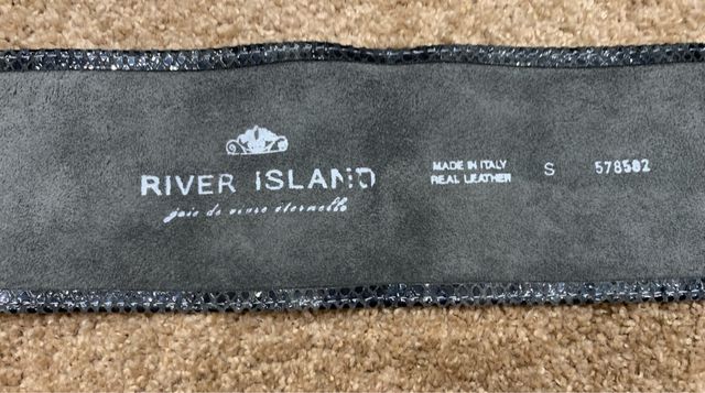 Cinturón fajín piel River Island