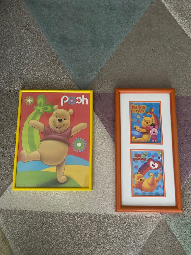 Lampara y cuadros Winnie de Pooh