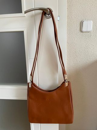 Bolso de piel camel