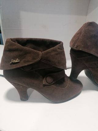 botines marrones tipo serraje número 39 