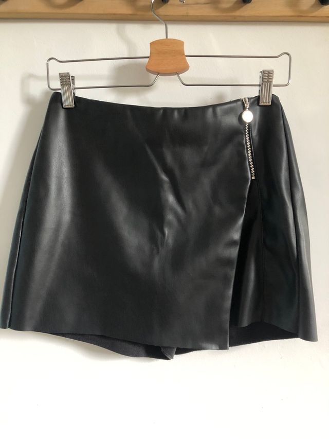 Minifalda imitación piel