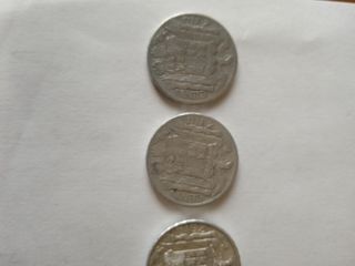 cuatro monedas de 10 céntimos todos los años alumi