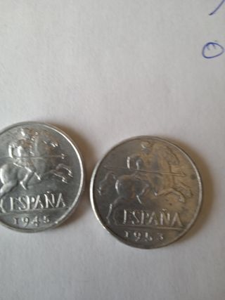 cuatro monedas de 10 céntimos todos los años alumi
