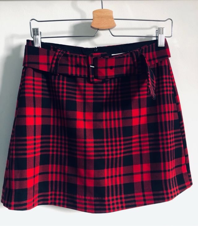 Minifalda-pantalón cuadros