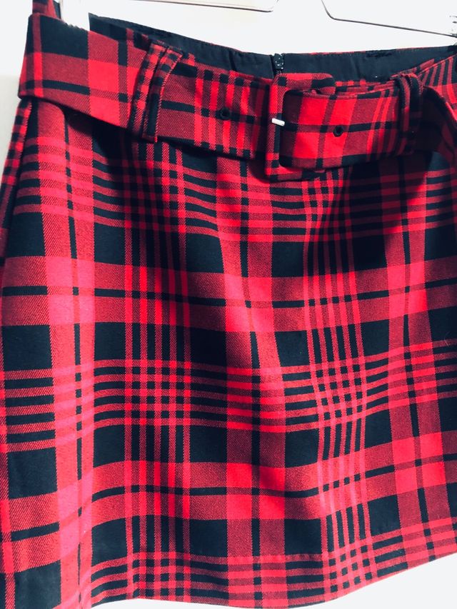 Minifalda-pantalón cuadros